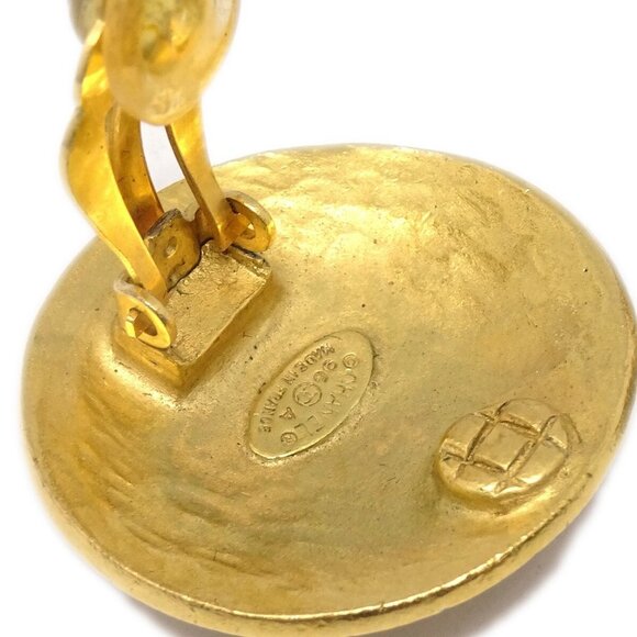 Chanel Button Earrings Clip-On Gold - Picture 4 of 4